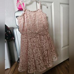 Elegant Lace Dress in Blush Pink